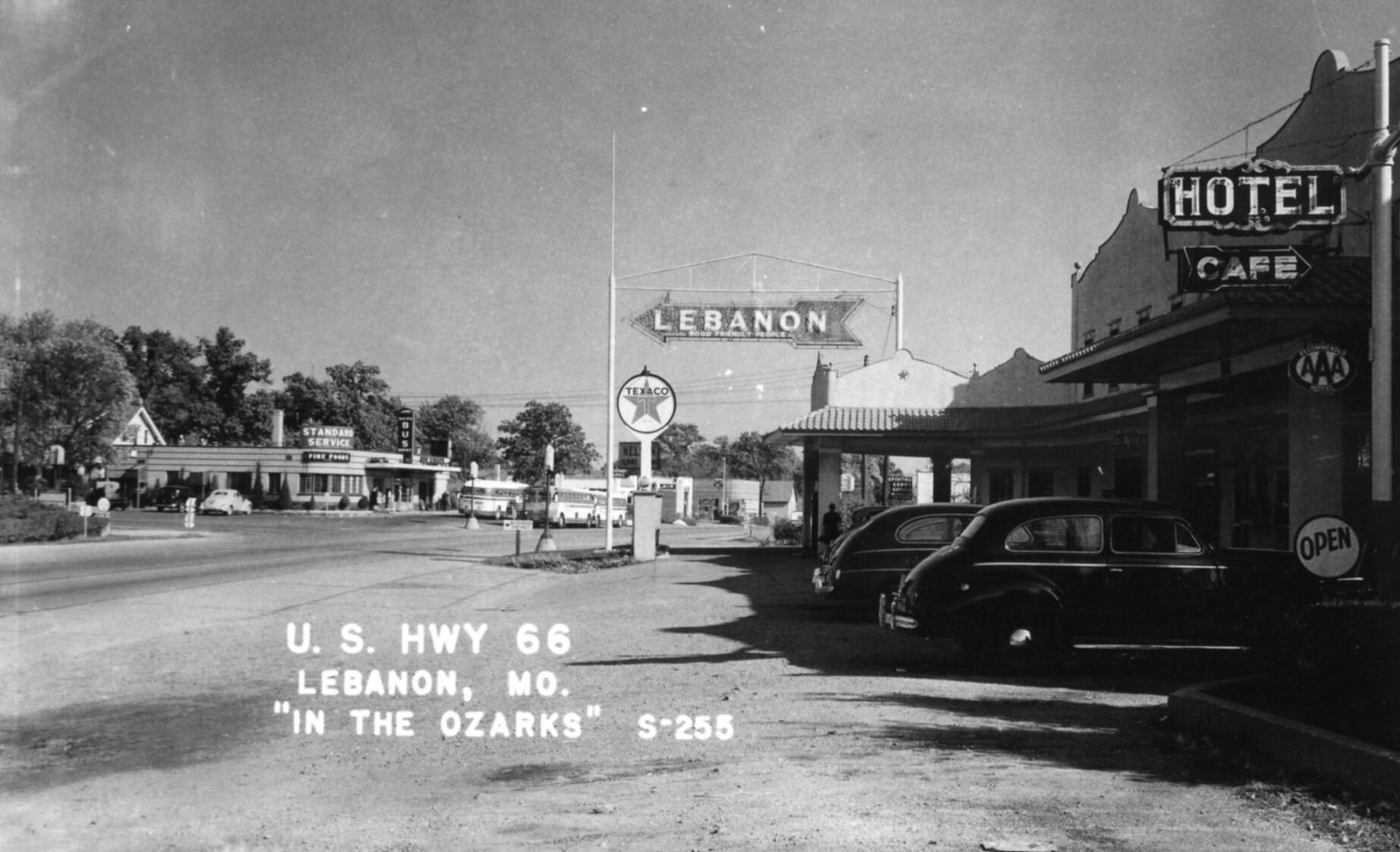 Nelson Tavern postcard, black and white